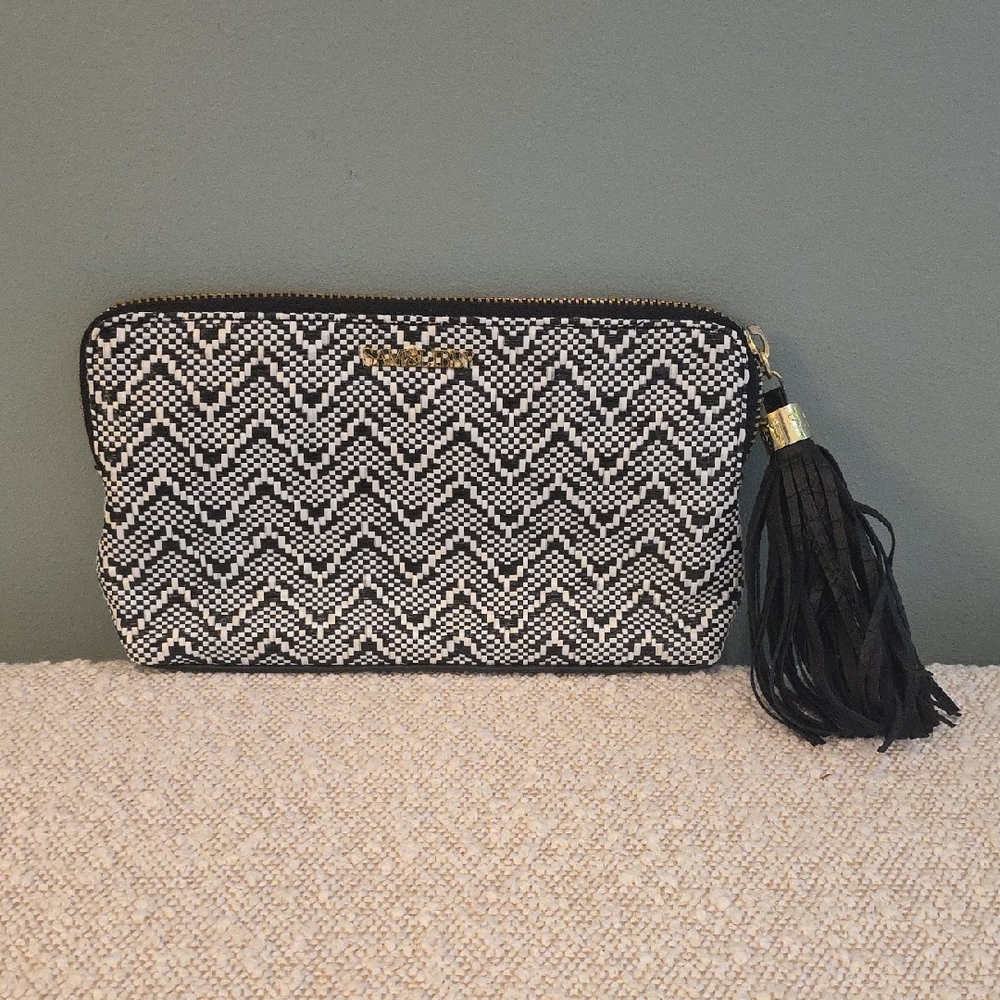 Black and White Chevron Clutch
